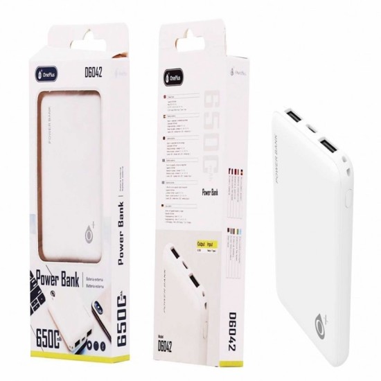 POWER BANK ONE PLUS D6042 6500MAH WHITE